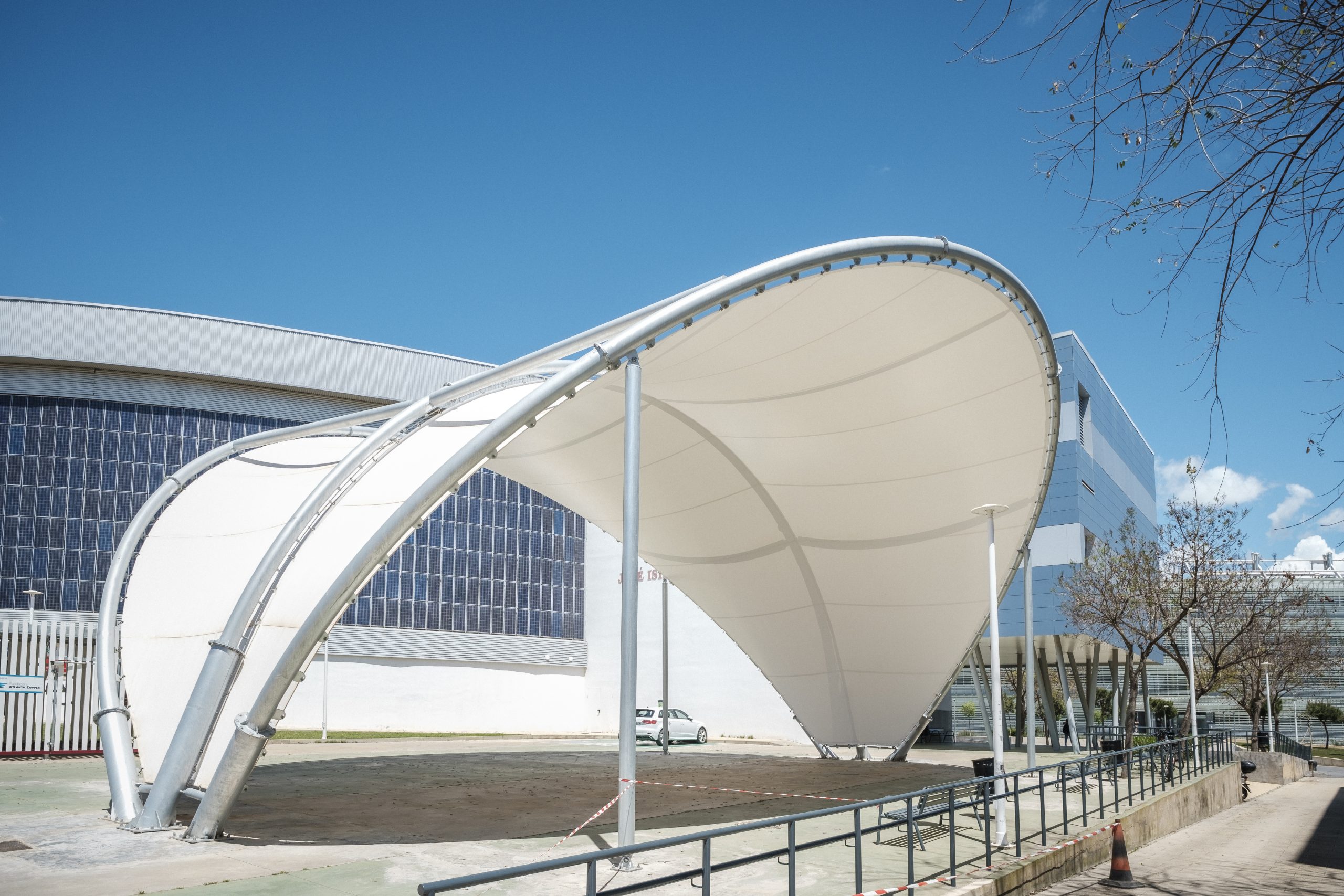 Arquitectura textil estructura tensada exterior GWD
