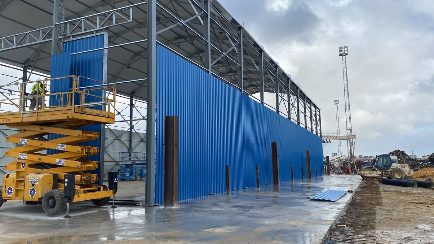 Estructura carpa industrial gran altura GWD