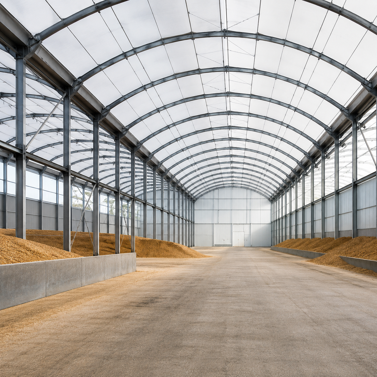 Carpa almacenamiento agrícola instalada campaña GWD