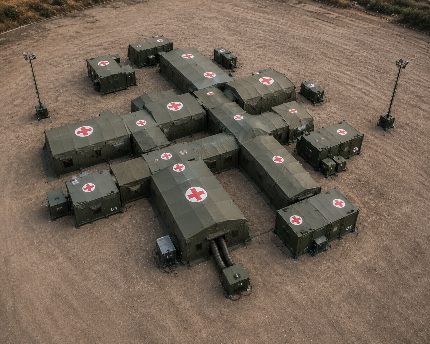 Carpa táctica militar base logística emergencia GWD